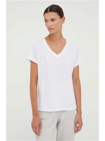 Bavlněné tričko Samsoe Samsoe SOLLY bílá barva F00012028