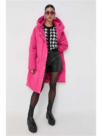 Péřová bunda Silvian Heach dámská růžová barva zimní