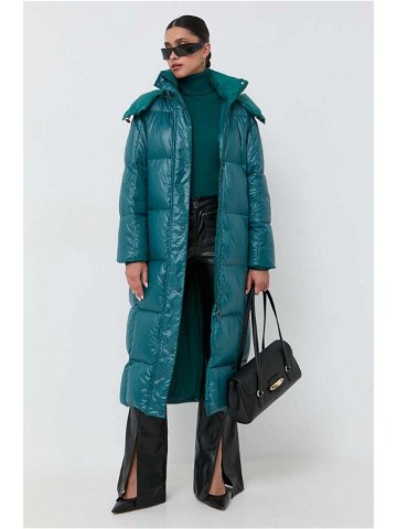 Péřová bunda Silvian Heach dámská tyrkysová barva zimní