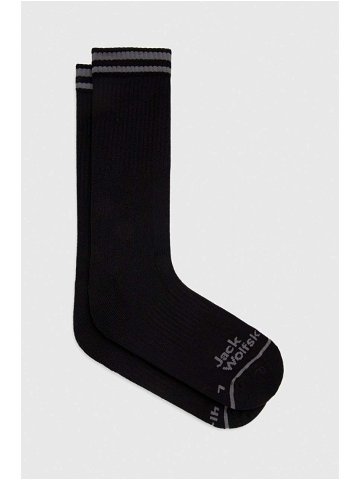Ponožky Jack Wolfskin 2-pack černá barva