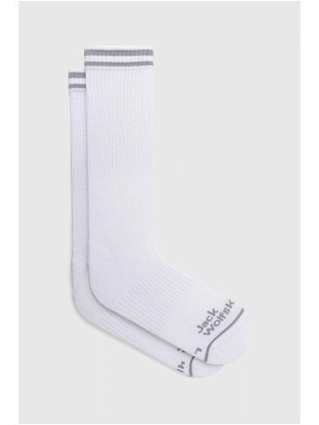 Ponožky Jack Wolfskin 2-pack bílá barva