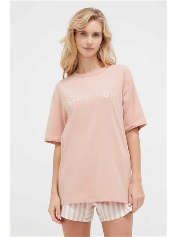 Tričko Calvin Klein Underwear růžová barva 000QS7069E
