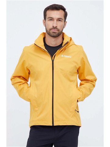 Nepromokavá bunda adidas TERREX Multi RAIN RDY pánská žlutá barva