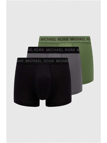 Boxerky Michael Kors 3-pack pánské zelená barva