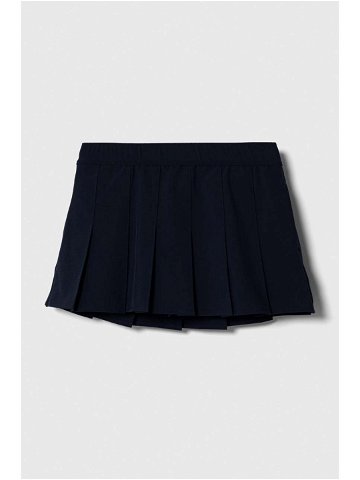 Dětská sukně Abercrombie & Fitch tmavomodrá barva mini áčková