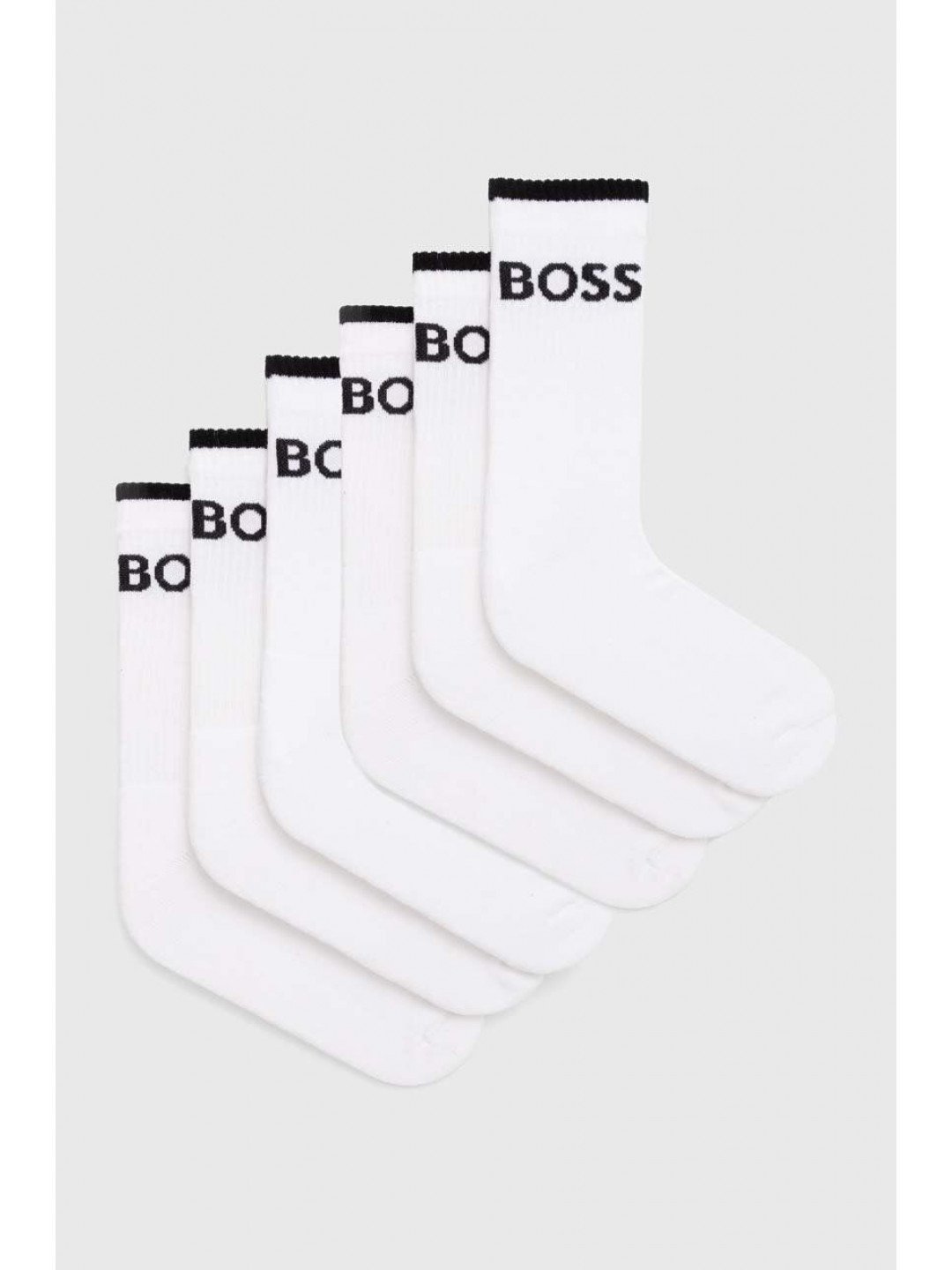 Ponožky BOSS 6-pack pánské bílá barva 50510168