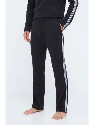 Bavlněné kalhoty Michael Kors černá barva s aplikací