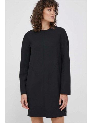 Šaty Calvin Klein černá barva mini