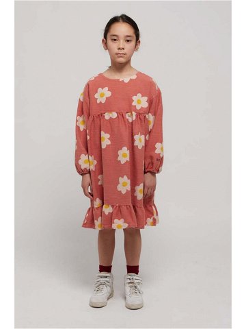Dětské bavlněné šaty Bobo Choses růžová barva mini