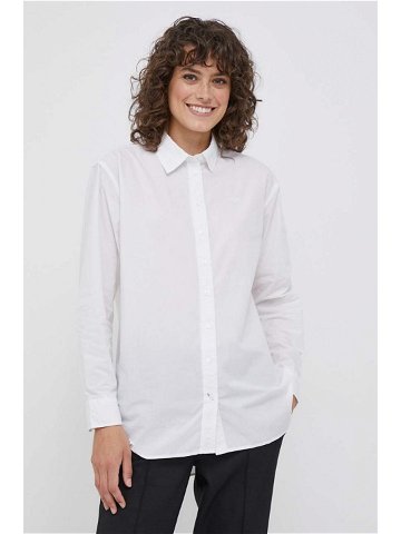 Košile Pepe Jeans LIZA bílá barva relaxed s klasickým límcem
