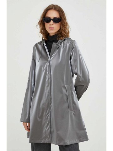 Nepromokavá bunda Rains 18050 Jackets dámská stříbrná barva přechodná