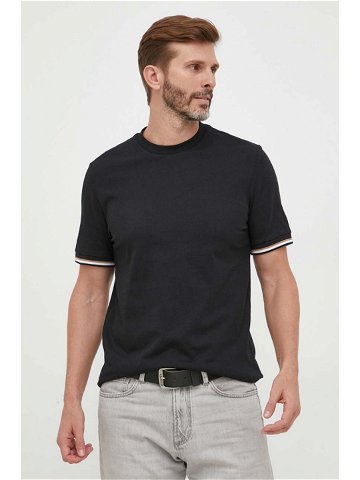 Bavlněné tričko BOSS černá barva 50501097