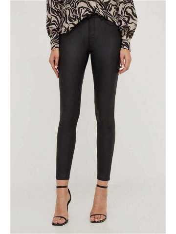 Kalhoty Answear Lab Push Up dámské černá barva přiléhavé medium waist