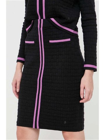 Sukně Karl Lagerfeld černá barva mini pouzdrová