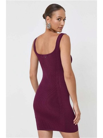 Šaty Guess fialová barva mini