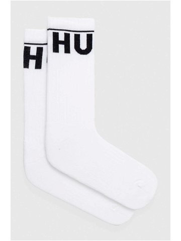 Ponožky HUGO 2-pack pánské bílá barva 50510647