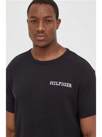 Bavlněné tričko Tommy Hilfiger černá barva UM0UM03116