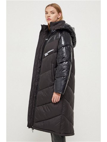 Bunda Karl Lagerfeld Jeans dámská černá barva zimní