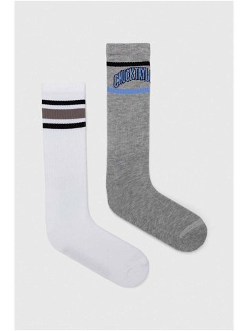 Ponožky Converse 2-pack pánské bílá barva