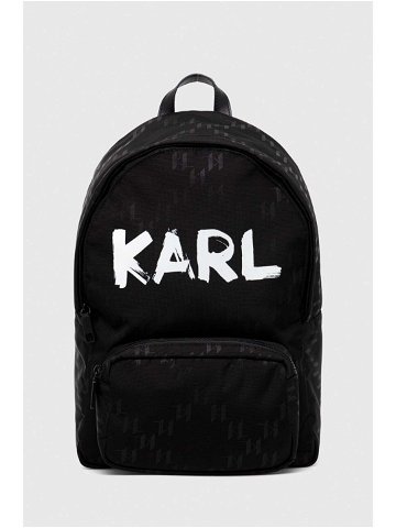 Batoh Karl Lagerfeld pánský černá barva velký vzorovaný