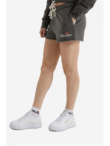 Bavlněné šortky Ellesse Colieur šedá barva s aplikací medium waist SGM14015-PINK