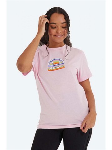 Bavlněné tričko Ellesse růžová barva SGJ11887-WHITE