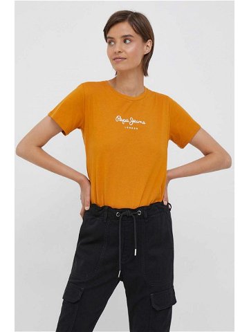 Bavlněné tričko Pepe Jeans Wendys oranžová barva