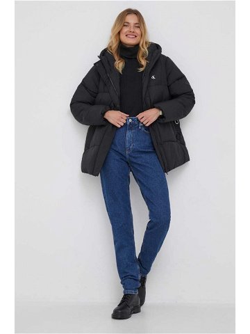 Bunda Calvin Klein Jeans dámská černá barva zimní oversize