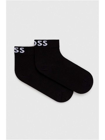Ponožky BOSS 2-pack dámské černá barva 50502066