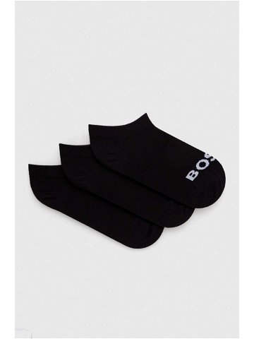 Ponožky BOSS 3-pack dámské černá barva 50502073