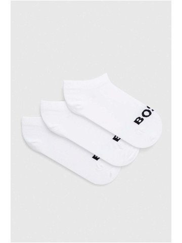 Ponožky BOSS 3-pack dámské bílá barva 50502073