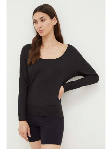 Tričko s dlouhým rukávem Calvin Klein Underwear černá barva
