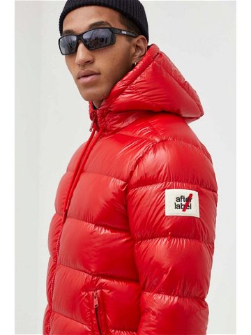 Péřová bunda After Label pánská červená barva zimní