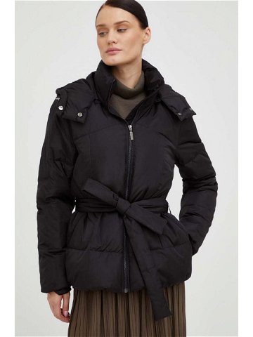 Péřová bunda Bruuns Bazaar dámská černá barva zimní
