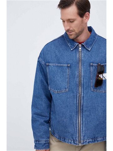 Džínová bunda Calvin Klein Jeans pánská přechodná oversize