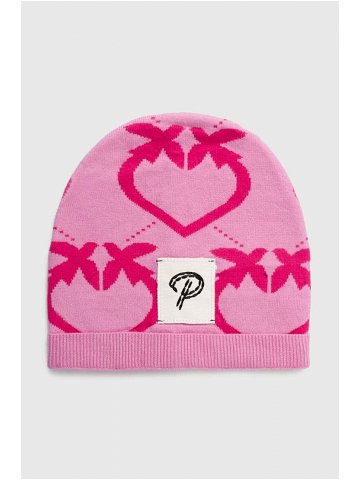 Dětska čepice Pinko Up růžová barva z tenké pleteniny