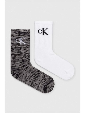 Ponožky Calvin Klein Jeans 2-pack dámské černá barva