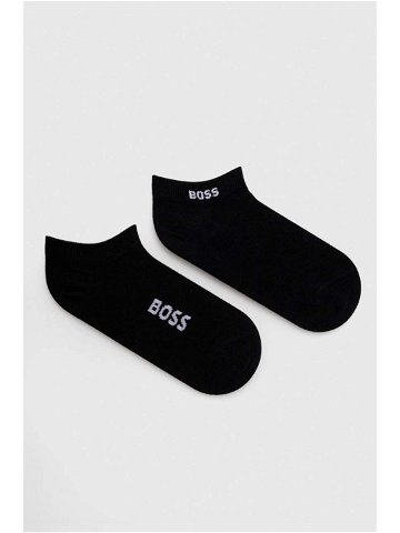 Ponožky BOSS 2-pack dámské černá barva