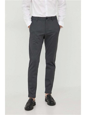 Kalhoty Joop pánské černá barva jednoduché