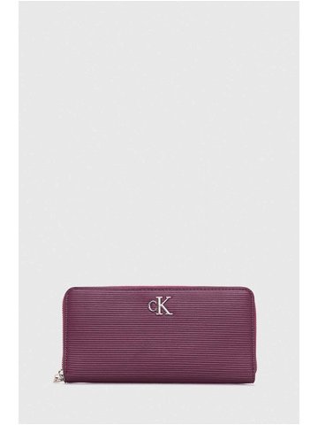 Peněženka Calvin Klein Jeans fialová barva