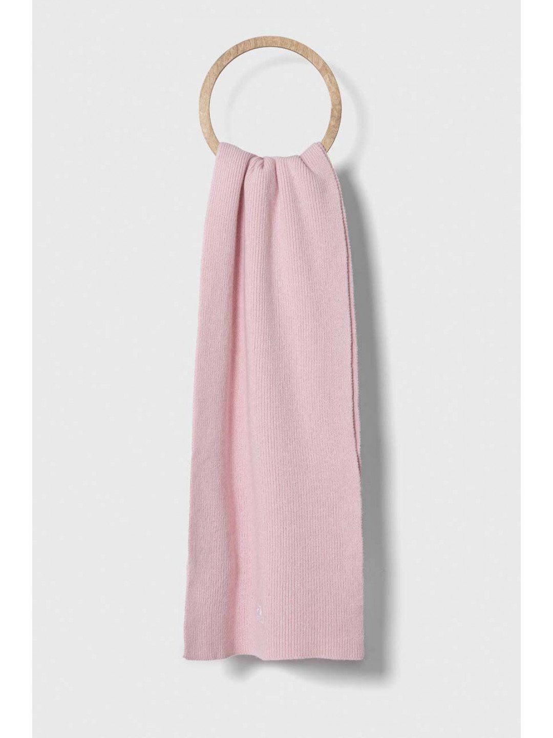 Šátek z vlněné směsi Calvin Klein Jeans růžová barva hladký