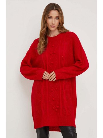Šaty Answear Lab červená barva mini oversize