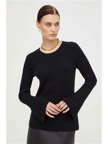 Vlněný svetr By Malene Birger dámský černá barva
