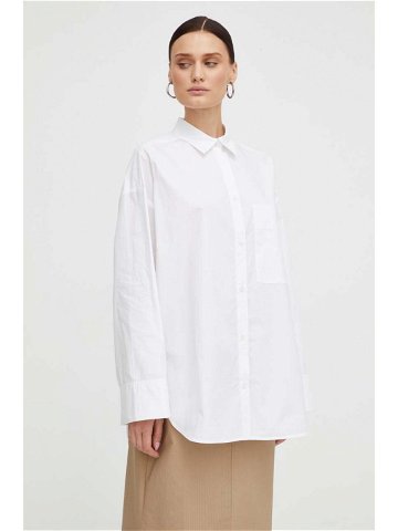 Košile By Malene Birger bílá barva relaxed s klasickým límcem