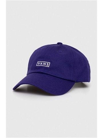 Bavlněná baseballová čepice Vans fialová barva s aplikací