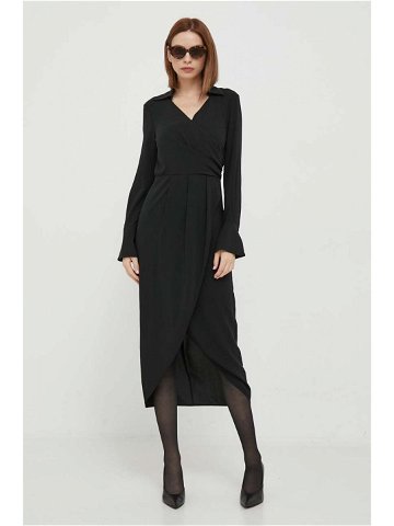 Šaty Sisley černá barva maxi