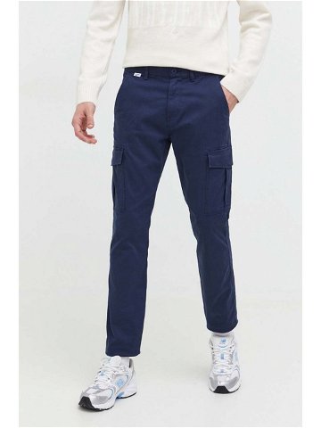 Kalhoty Tommy Jeans pánské tmavomodrá barva ve střihu cargo