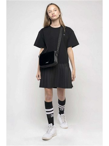 Dívčí šaty Dkny černá barva mini