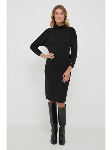 Šaty Tommy Hilfiger černá barva mini WW0WW40290