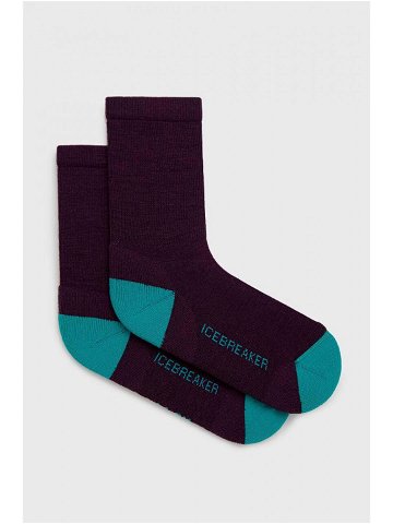Ponožky Icebreaker Lifestyle Light dámské fialová barva